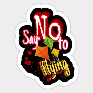 "Safe Skies: Say No to Kite Flying" Sticker